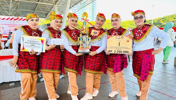 DWP DISPORA Kota Makassar Juara Lomba Senam Kebugaran Jasmani (SKJ) Kemenpora 2022