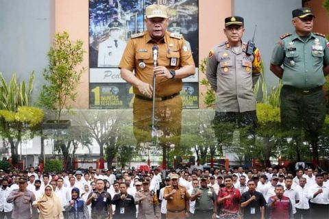 Camat Tamalate Pimpin Upacara Kesiagaan PAM TPS Pilkada 2024