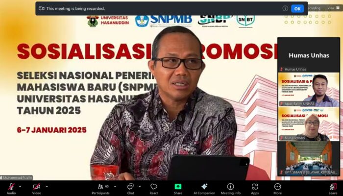 Ratusan Siswa SMA/SMK/MA sederajat di Sulsel Ikuti Sosialisasi dan Promosi SNPMB 2025 Unhas