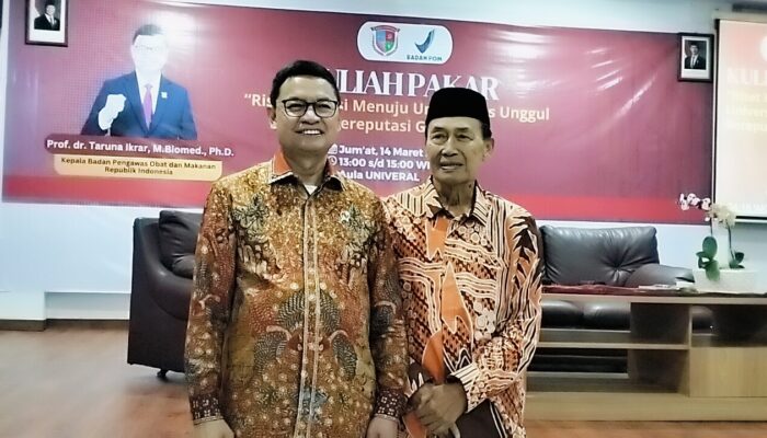 Kepala BPOM RI, Prof Taruna Ikrar Berikan Kuliah Pakar di Universitas Almarisah Madani Makassar